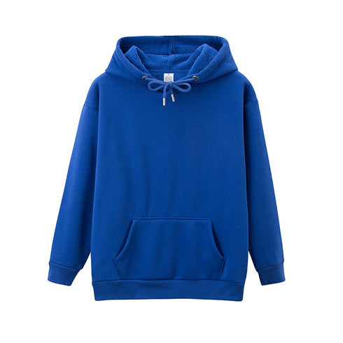 Plus Size Unisex Sherpa Drawstring Hoodie
