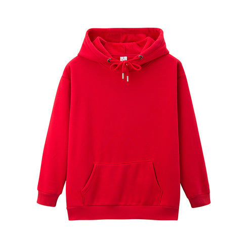 Plus Size Unisex Sherpa Drawstring Hoodie