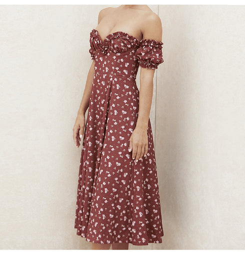Plus Size Western Stylish Sexy Strapless Women's Long Dress