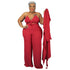Plus Size Women's 3 Piece Lounge Set Pure Color Suit