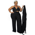 Plus Size Women's 3 Piece Lounge Set Pure Color Suit