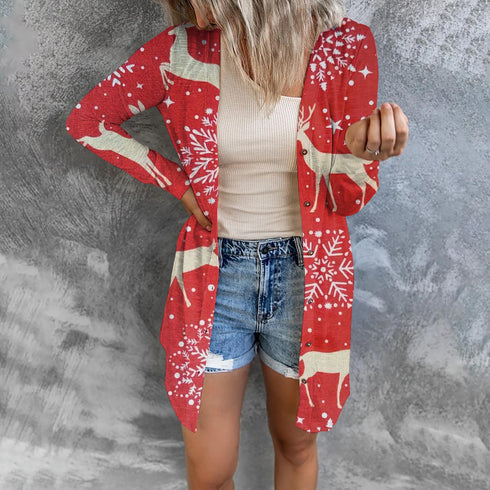 Plus Size Women's Casual Button Down Long Coats