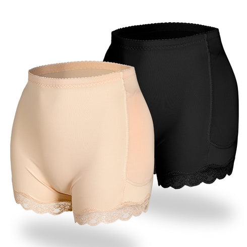 Plus Size Women's Compression Lace Panties Butt Lifter Padded