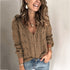 Plus Size Women's Hollow Out Cardigan Knit Sweater