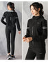 Plus Size Women's Hot Sweat Zipper Jacket Pants Sauna Suits