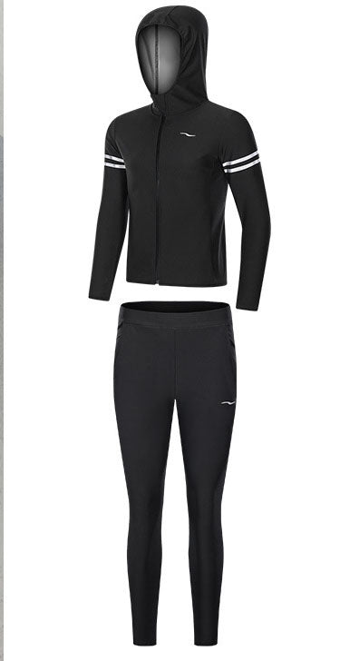 Plus Size Women's Hot Sweat Zipper Jacket Pants Sauna Suits