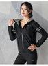Plus Size Women's Hot Sweat Zipper Jacket Pants Sauna Suits
