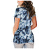 Plus Size Women's Loose Tie-dyed Short Sleeved T-shirt Top
