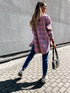 Plus Size Women's Plaid Lapel Button Coat Loose Shirts