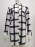 Plus Size Women's Plaid Lapel Button Coat Loose Shirts