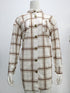Plus Size Women's Plaid Lapel Button Coat Loose Shirts