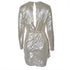 Plus Size Women's Sequinned Wrap Evening Dress