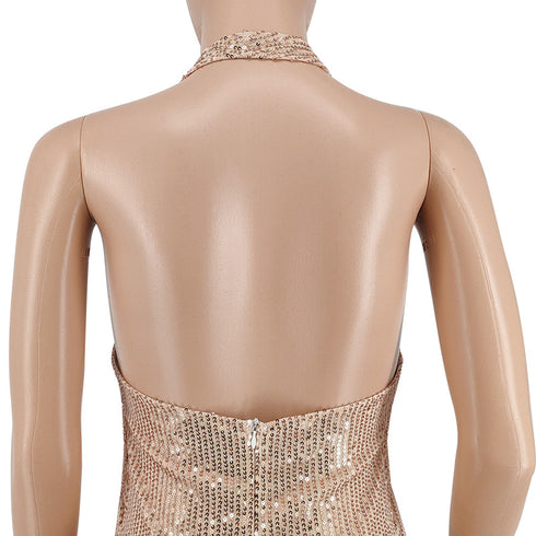 Plus Size Women's Sexy Crop Backless Nightclub Dresses