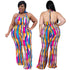 Plus Size Women's Spaghetti Strap Straight Jumpsuits