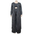 Plus Size Women's Stripes Elegant 3 Piece Lounge Set Suits