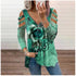 Plus Size Women's Stylish Rose Printed Sweatshirt