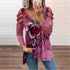 Plus Size Women's Stylish Rose Printed Sweatshirt