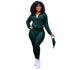 Plus Size Women's Sweat Suit Zipper Two Piece Outfits