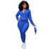 Plus Size Women's Sweat Suit Zipper Two Piece Outfits