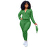 Plus Size Women's Sweat Suit Zipper Two Piece Outfits