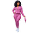 Plus Size Women's Sweat Suit Zipper Two Piece Outfits