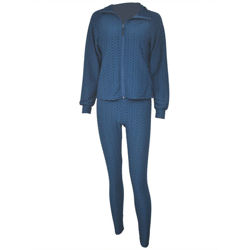 Plus Size Women's Sweat Suit Zipper Two Piece Outfits