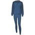 Plus Size Women's Sweat Suit Zipper Two Piece Outfits