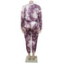 Plus Size Women's Tie-dye Print Two Piece Outfits