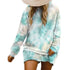 Plus Size Women's Tunics Individuality Tie-dye Printed Tops