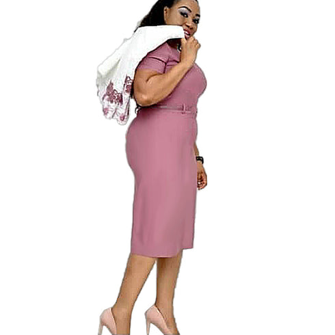 Plus Size Women's Two Piece Outfits Coat Dress Suit