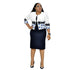 Plus Size Women's Two Piece Outfits Coat Dress Suit
