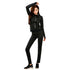 Plus Size Women's Zipper Hooded Jacket Pants Sauna Suits