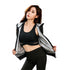 Plus Size Women's Zipper Hooded Jacket Pants Sauna Suits