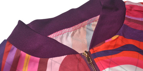 Plus Size Women's Zipper Printed Two Piece Outfits