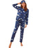 Print Sleepwear Women's Eye Patch Loungewear Pajama Sets