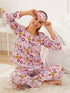 Print Sleepwear Women's Eye Patch Loungewear Pajama Sets