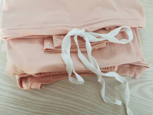 Pure Color Women's Round Collar Loungewear Pajama Sets