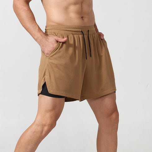 Quick-Dry Men's 2 in 1 Leisure Running Training Shorts