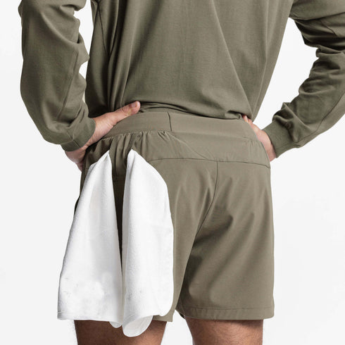 Quick Dry Men's 2 in 1 Athletic Shorts with Towel Loop
