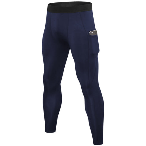 Quick Dry Men's Fitness Running Brushed Pants with Pocket
