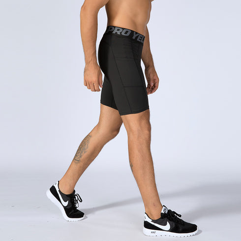 Quick Dry Men's Sports Tight Soft Running Compression Shorts