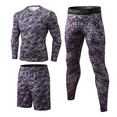 Quick Dry Three Piece Lounge Set Men's Fitness Sports Suits