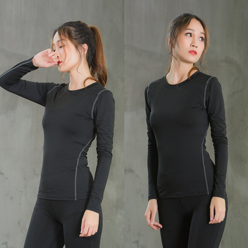 Quick Dry Women's Fitness Long Sleeve Workout Running Shirt