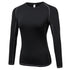 Quick Dry Women's Long Sleeve Round Neck Skinny Yoga Shirt