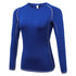Quick Dry Women's Long Sleeve Round Neck Skinny Yoga Shirt