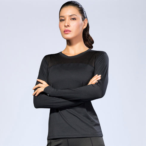 Quick Dry Women's Stretch Long Sleeve Workout Yoga Shirt