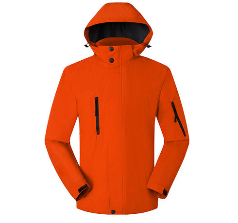 Rain Plus Size Jacket Windproof with Hooded Unisex Hiking Coat