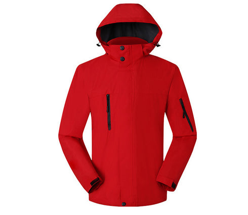 Rain Plus Size Jacket Windproof with Hooded Unisex Hiking Coat