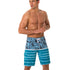 Relaxed Fit Quick Dry Striped Beach Shorts for Men