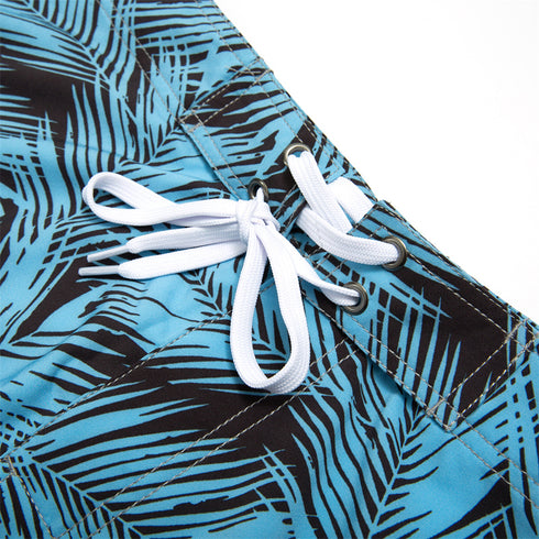 Relaxed Fit Quick Dry Striped Beach Shorts for Men